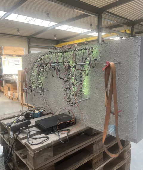 Transparant beton achterkant